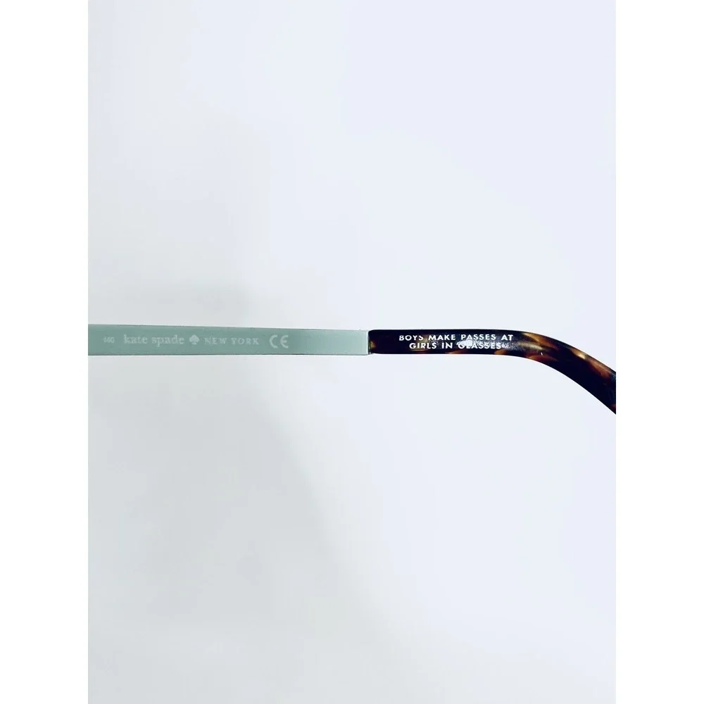 Kate Spade NY Tortoise Rectangular Glasses Teal Temple Jazmine 0X49 51 17 140